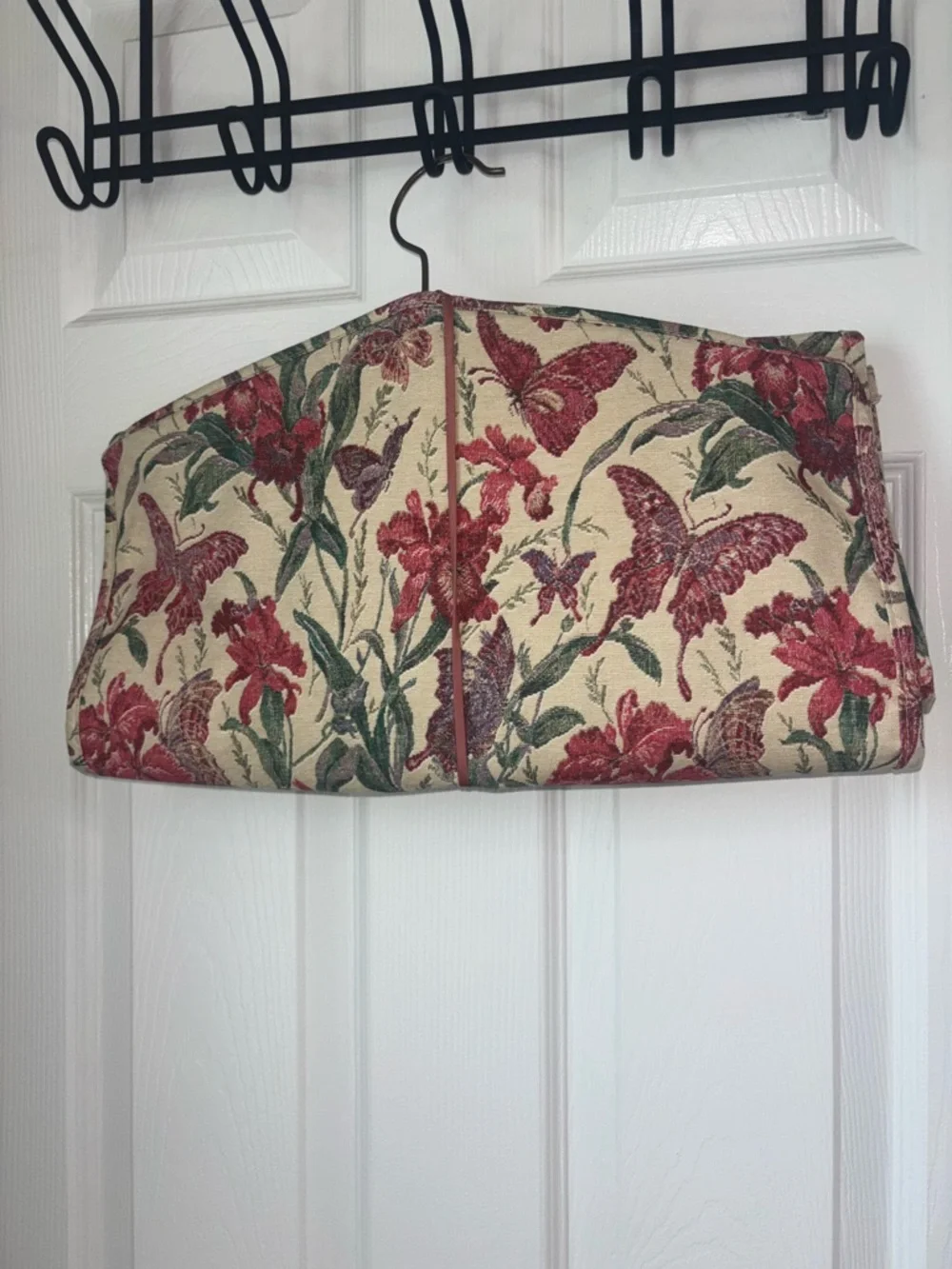 Vintage Tapestry Floral Butterfly Garment/Linen Bag